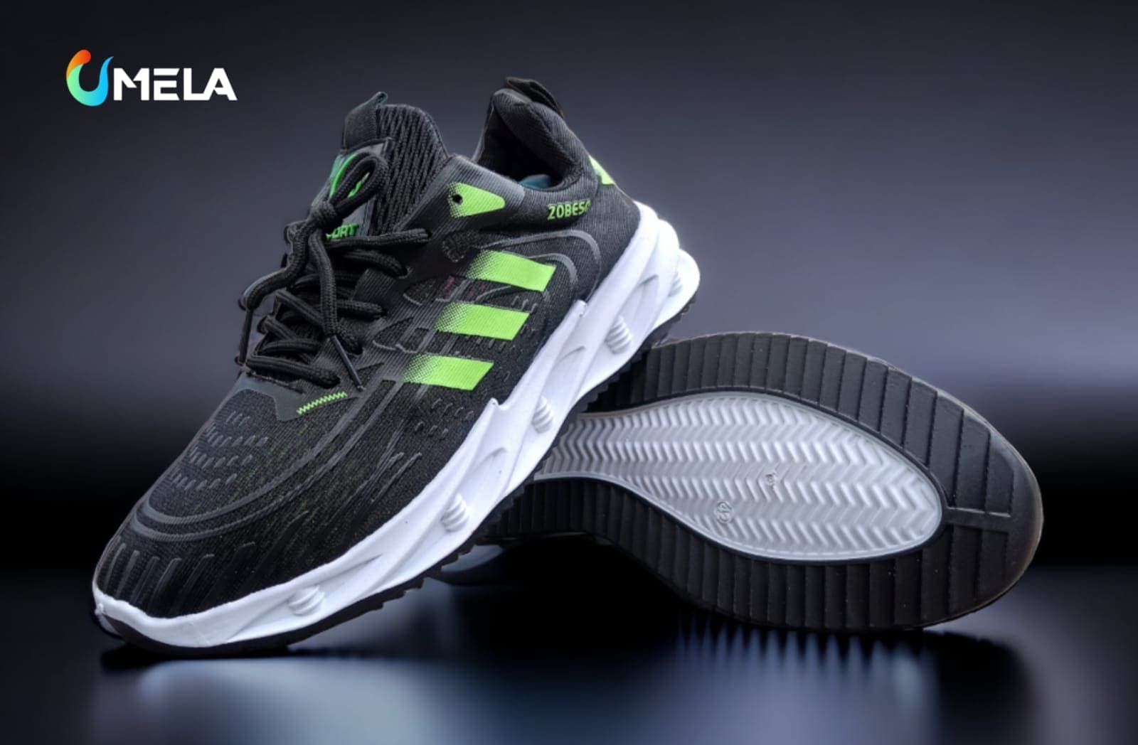 UMELA Running Pro - Black Green