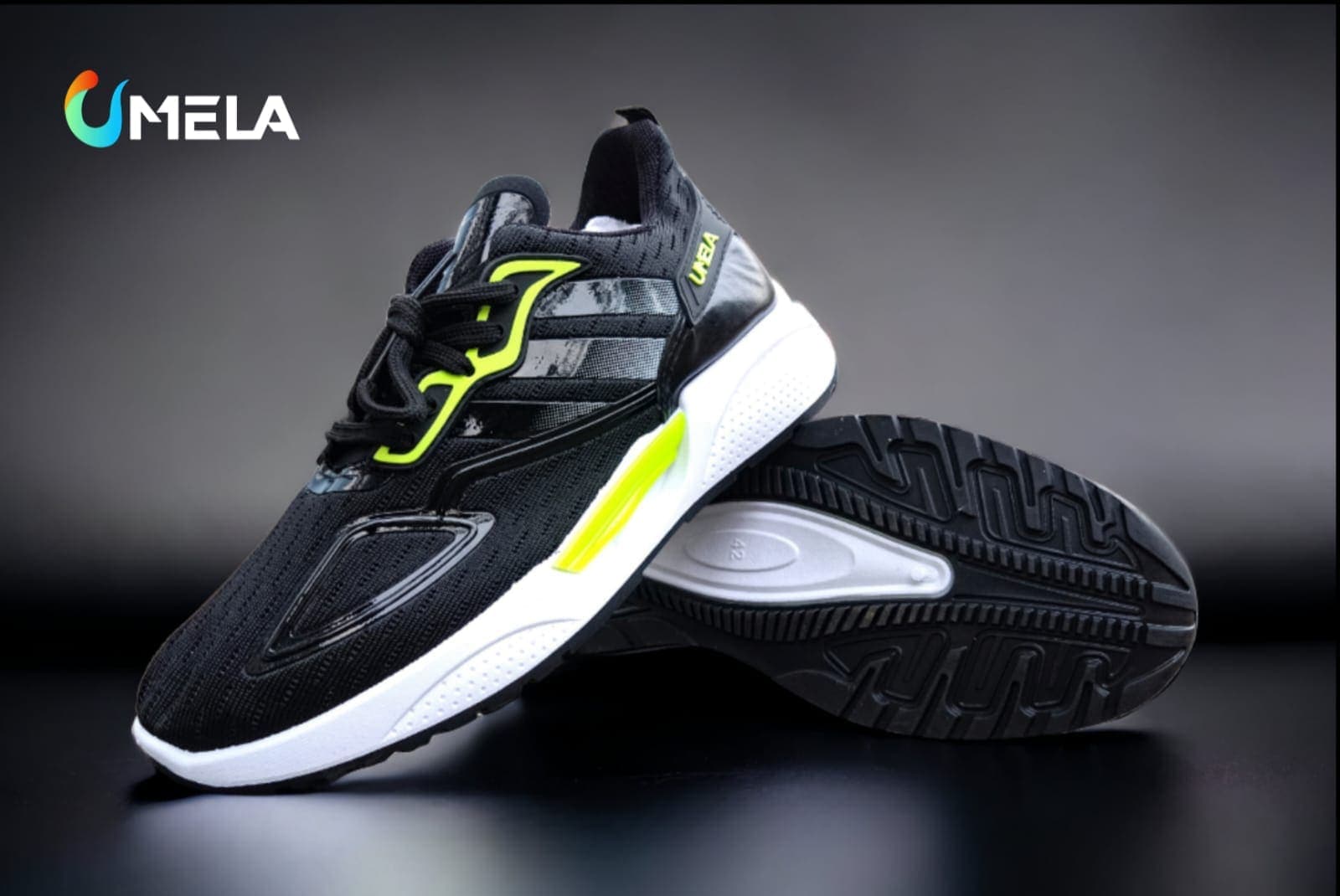 UMELA Running Pro - Black Neon